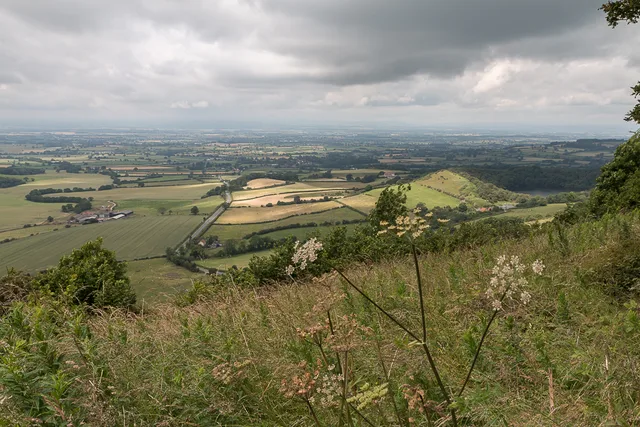 The view across the Yorkshire countryside from Sutton Bank